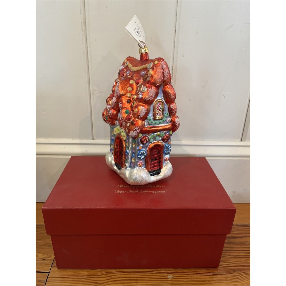Christopher Radko SUGAR SHACK EXTRAVAGANZA Glass Ornament Limited Edition Large